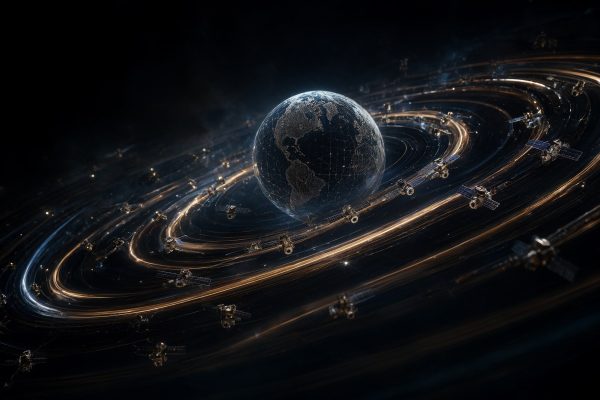 卫星与星座题材三维可视化大屏 配图